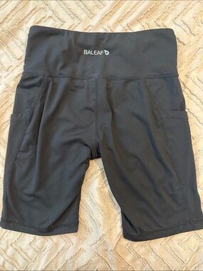 Baleaf Black Women’s Athletic Bike Shorts with Side Pockets